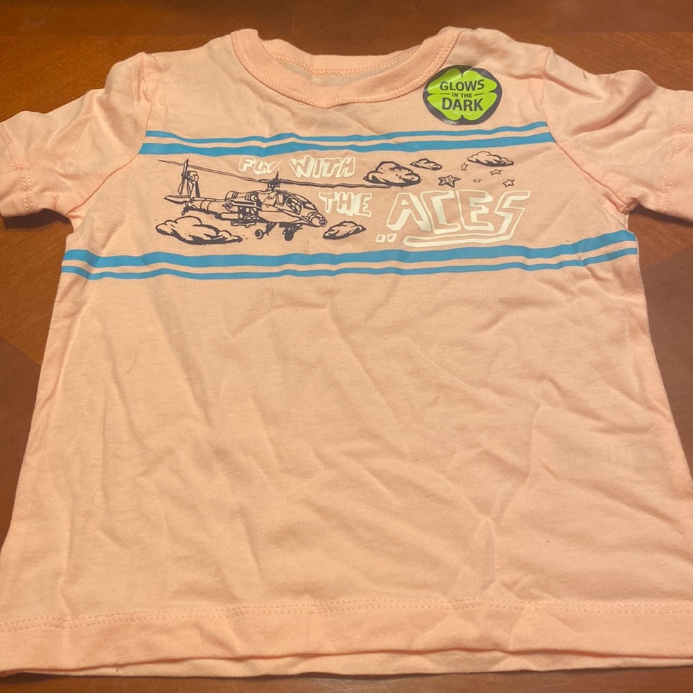 Peach fly with aces t shirt